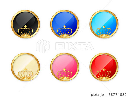 王冠のついたメダルセット 78774882