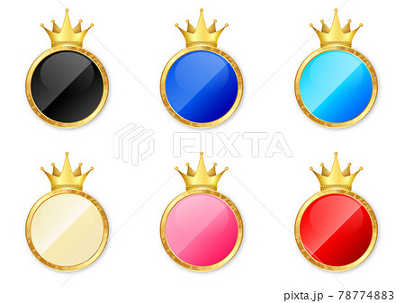 指輪のような王冠のついたメダル 78774883