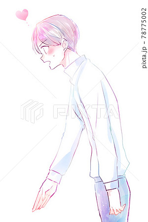 告白する男性のイラスト素材