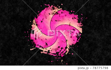 Abstract twisting circle watercolor art background 78775798