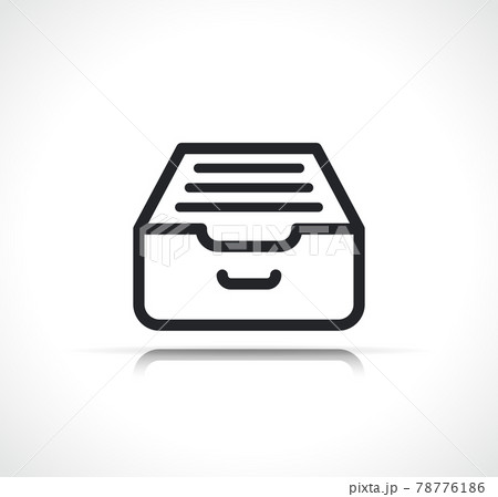 file cabinet thin line icon 78776186