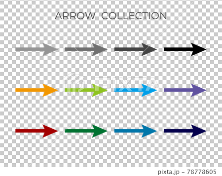 Easy-to-use simple color arrow set - Stock Illustration [78778605] - PIXTA