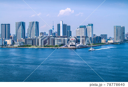 日本の東京都市景観　晴海フラッグやPM51「かとり」などを望む（画面右） 78778640