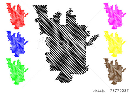 Spokane City ( United States cities, United States of America, usa city) map vector illustration, scribble sketch City of Spokane map 78779087