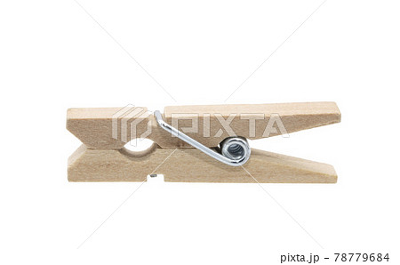 Wooden Cloth Peg Isolated on White Background Wooden Cloth Peg Isolated on White Background 78779684