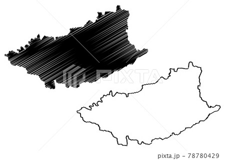 Durazno Department (Departments of Uruguay, Oriental Republic of Uruguay) map vector illustration, scribble sketch Durazno map.... 78780429