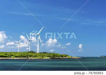 The wind power plant, energy systems, renewable energy on the coast of Penghu, Taiwan. The wind power plant, energy systems, renewable energy on the coast of Penghu, Taiwan. 78780863