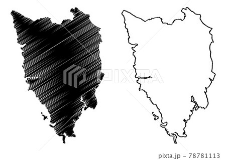 Istria County (Counties of Croatia, Republic of Croatia) map vector illustration, scribble sketch Istria map 78781113
