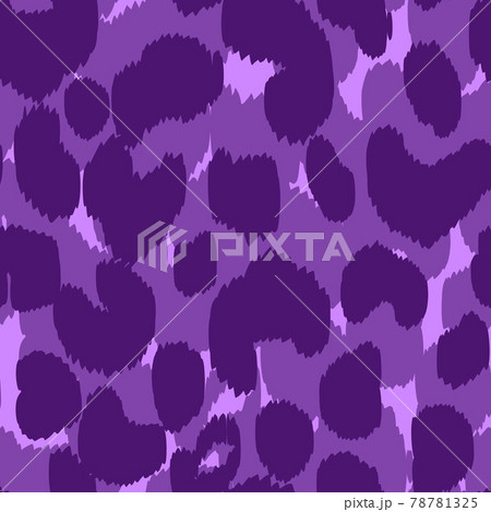 Abstract modern leopard seamless pattern. Animals trendy background. Purple decorative vector stock illustration for print, card, postcard, fabric, textile. Modern ornament of stylized skin 78781325