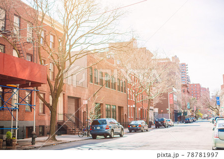 Empty streets in West Village at New York Manhattan, USA 78781997