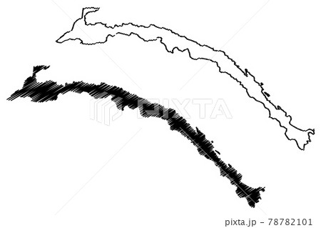 Guna Yala Province (Republic of Panama, Provinces of Panama) map vector illustration, scribble sketch San Blas map 78782101