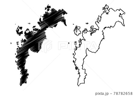 Ostrobothnia Region (Republic of Finland) map vector illustration, scribble sketch Ostrobothnia map 78782658