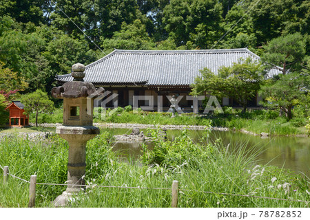 浄瑠璃寺　庭園と本堂　京都府木津川市 78782852