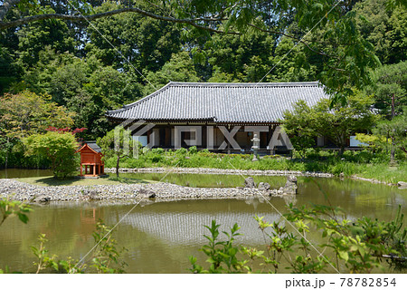 浄瑠璃寺　庭園と本堂　京都府木津川市 78782854