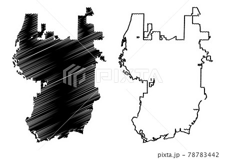 Cape Coral City (United States cities, United States of America, usa city) map vector illustration, scribble sketch City of Cape Coral map 78783442