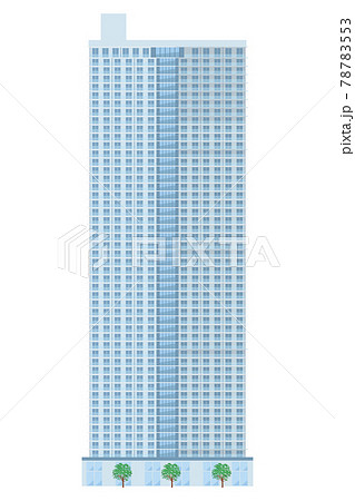 タワーマンションのイラスト 高層ビル高層建築 不動産投資イメージのイラスト素材