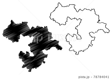 Sofia Province (Republic of Bulgaria, Provinces of Bulgaria) map vector illustration, scribble sketch Sofia oblast map 78784041