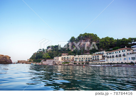 Beach near Isola Bela and Taormina ( at bottom next Mediterranean Sea) Beach near Isola Bela and Taormina ( at bottom next Mediterranean Sea) 78784416