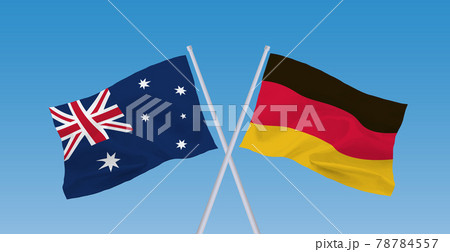 ドイツとオーストラリアの旗