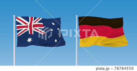 ドイツとオーストラリアの旗 ドイツとオーストラリアの旗 78784559