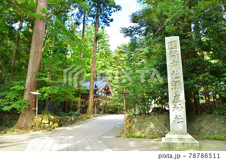 新潟　青空の弥彦神社 78786511