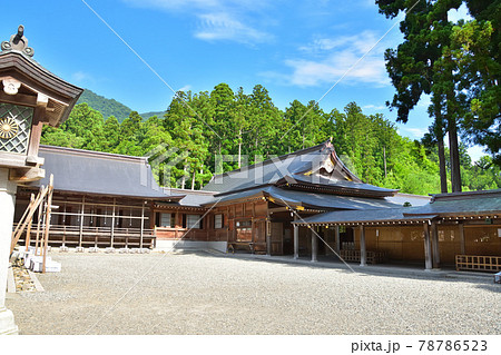 新潟 青空の弥彦神社拝殿 新潟 青空の弥彦神社拝殿 78786523