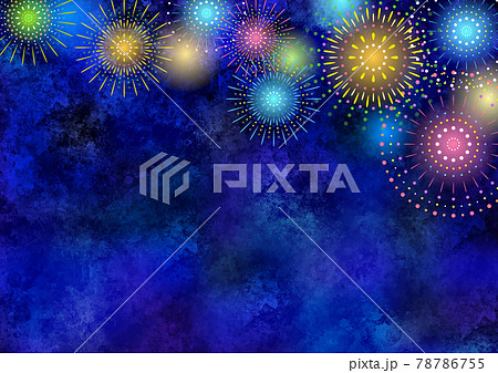 水彩 花火のイラスト 78786755