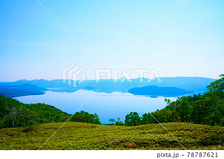 ハイランド小清水725展望台から見下ろす屈斜路湖　北海道 78787621