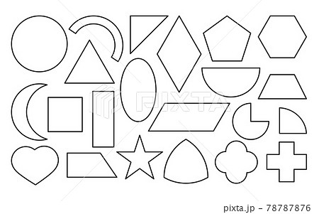 Black linear geometric shapes oval icon set vector Black linear geometric shapes oval icon set vector 78787876