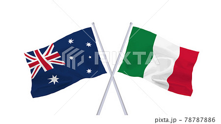イタリアとオーストラリアの旗