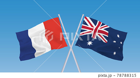 フランスとオーストラリアの旗