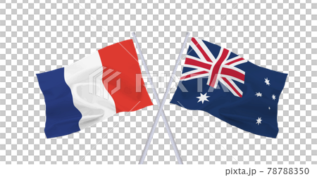 フランスとオーストラリアの旗 78788350