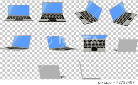 灰色筆記本電腦斜角材料 78788497