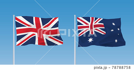 イギリスとオーストラリアの旗 78788758