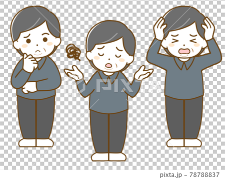 一個胖中年男人的麻煩表情 78788837