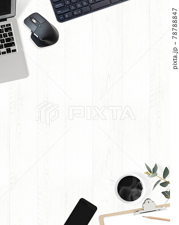 デスクワークのイメージ背景のイラスト素材
