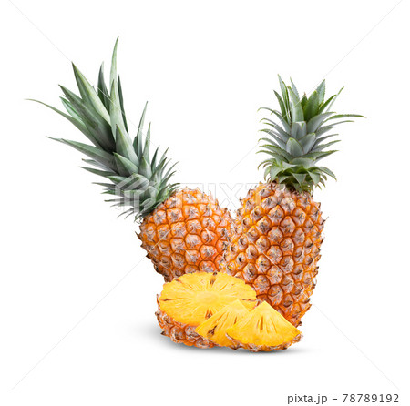 pineapple isolated on a white pineapple isolated on a white 78789192