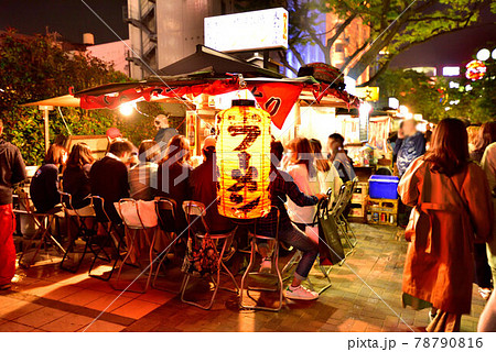 博多の屋台　　中洲屋台村　博多イメージ　福岡市博多区中洲　 78790816