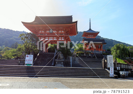 夏の早朝の清水寺 78791523