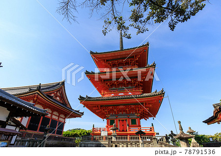 夏の早朝の清水寺 78791536