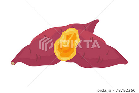 美味しそうなサツマイモのイラストイメージのイラスト素材