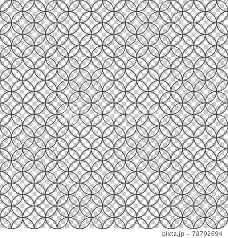 簡單的日本花紋圖案/背景景泰藍線 78792694