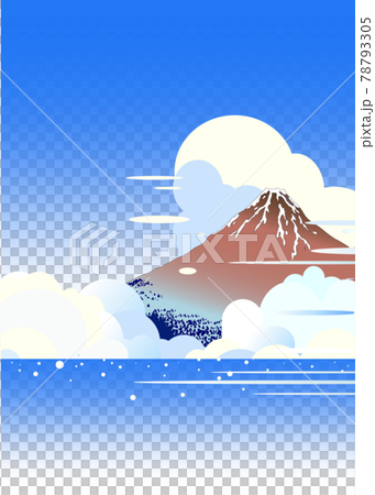 浮世繪富士山和夏季大海背景 浮世繪富士山和夏季大海背景 78793305