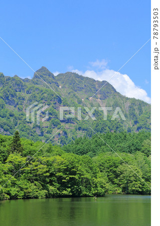 戸隠高原　初夏の鏡池 78793503