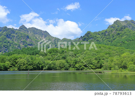 戸隠高原　初夏の鏡池 78793613
