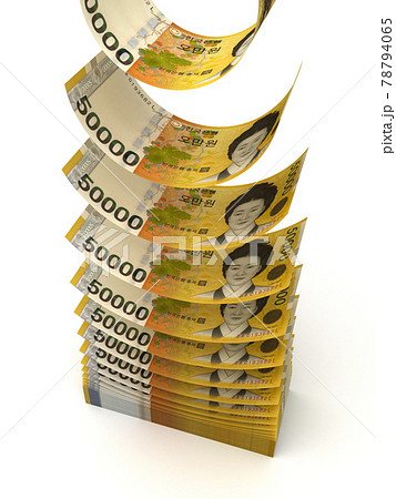Falling South Korean Won 78794065