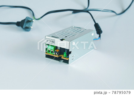 DC power supply for converters and industrial equipment on white. DC power supply for converters and industrial equipment on white. 78795079