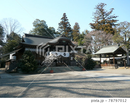 栃木県小山市宮本町にあり、徳川家康も崇拝し、朱神輿を奉納した須賀神社 78797012