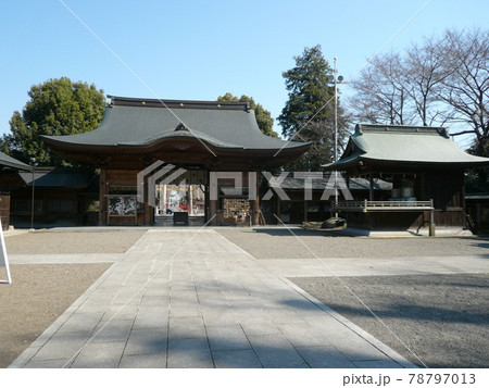 栃木県小山市宮本町にあり、徳川家康も崇拝し、朱神輿を奉納した須賀神社 78797013