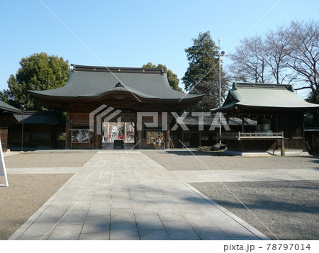 栃木県小山市宮本町にあり、徳川家康も崇拝し、朱神輿を奉納した須賀神社 78797014